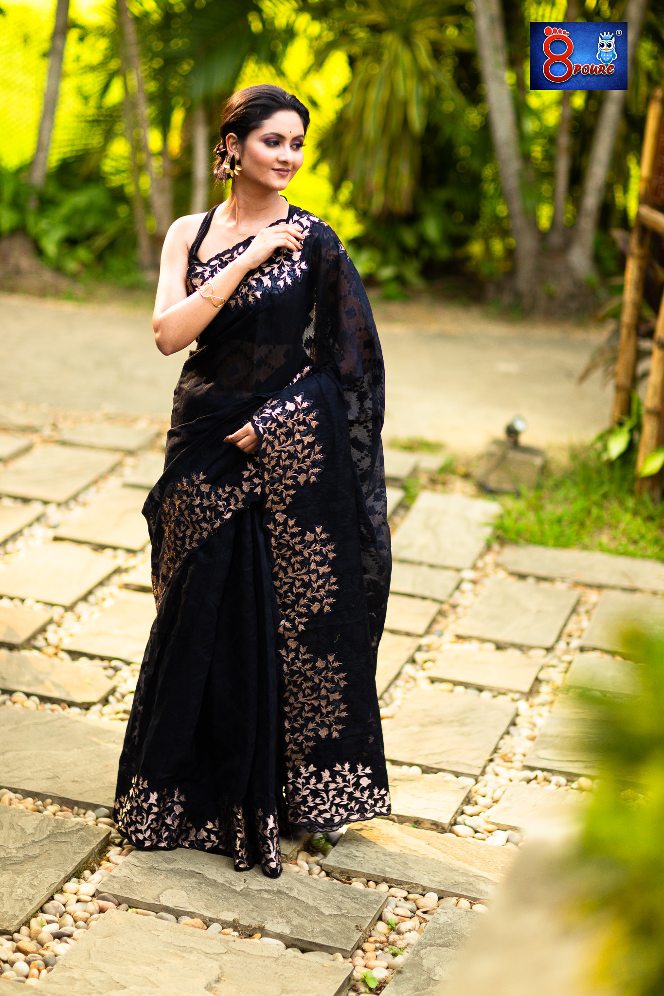 8POURE JAMDANI ZARDOSHI | BLACK | TPP 08