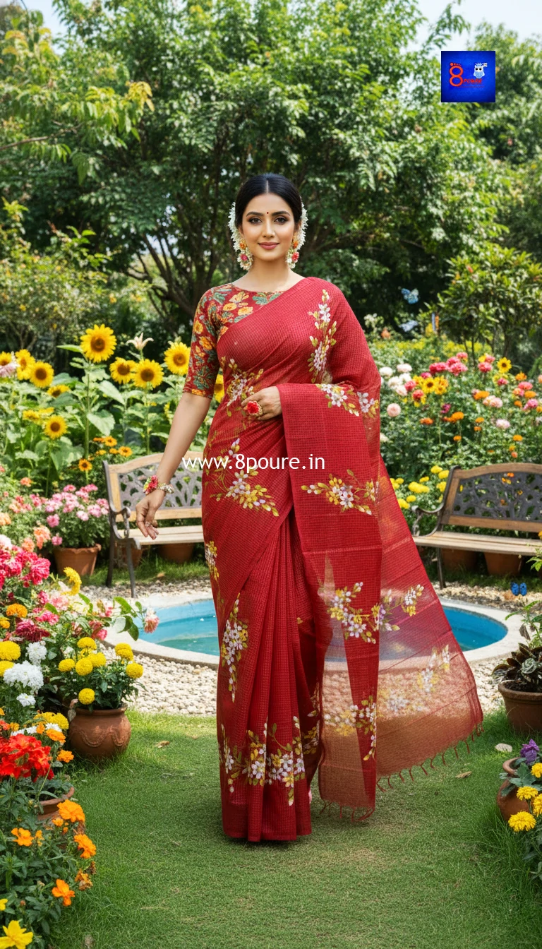 BloomGloom - Hand Painted Resham Cotton Sarees	
