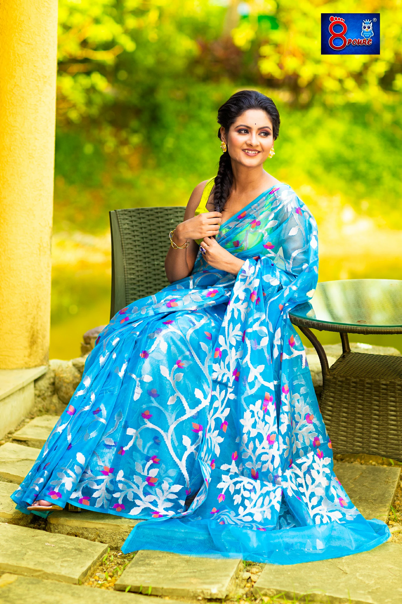 MINEKARI ZARI MUSLINE SAREE | SKY | TPP 07