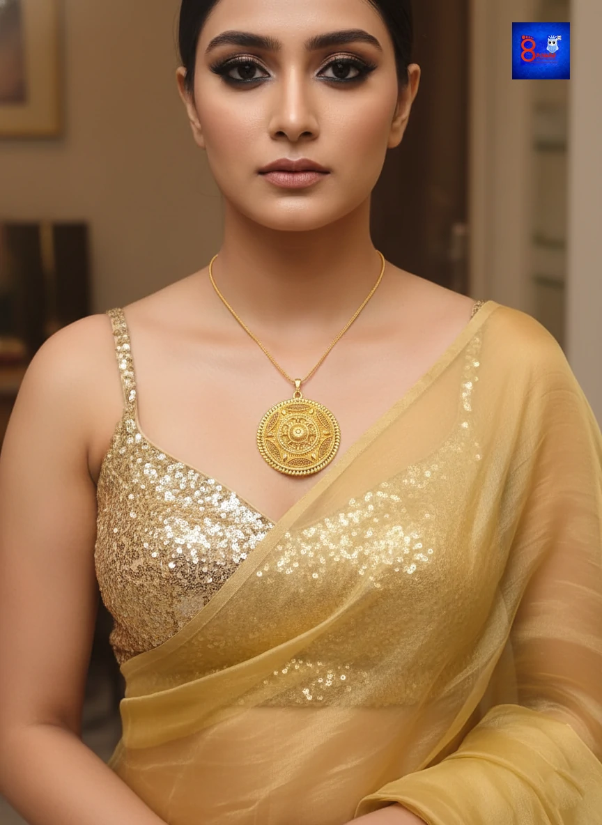 1.5 Gram Gold Polished Traditional Jewellery Set