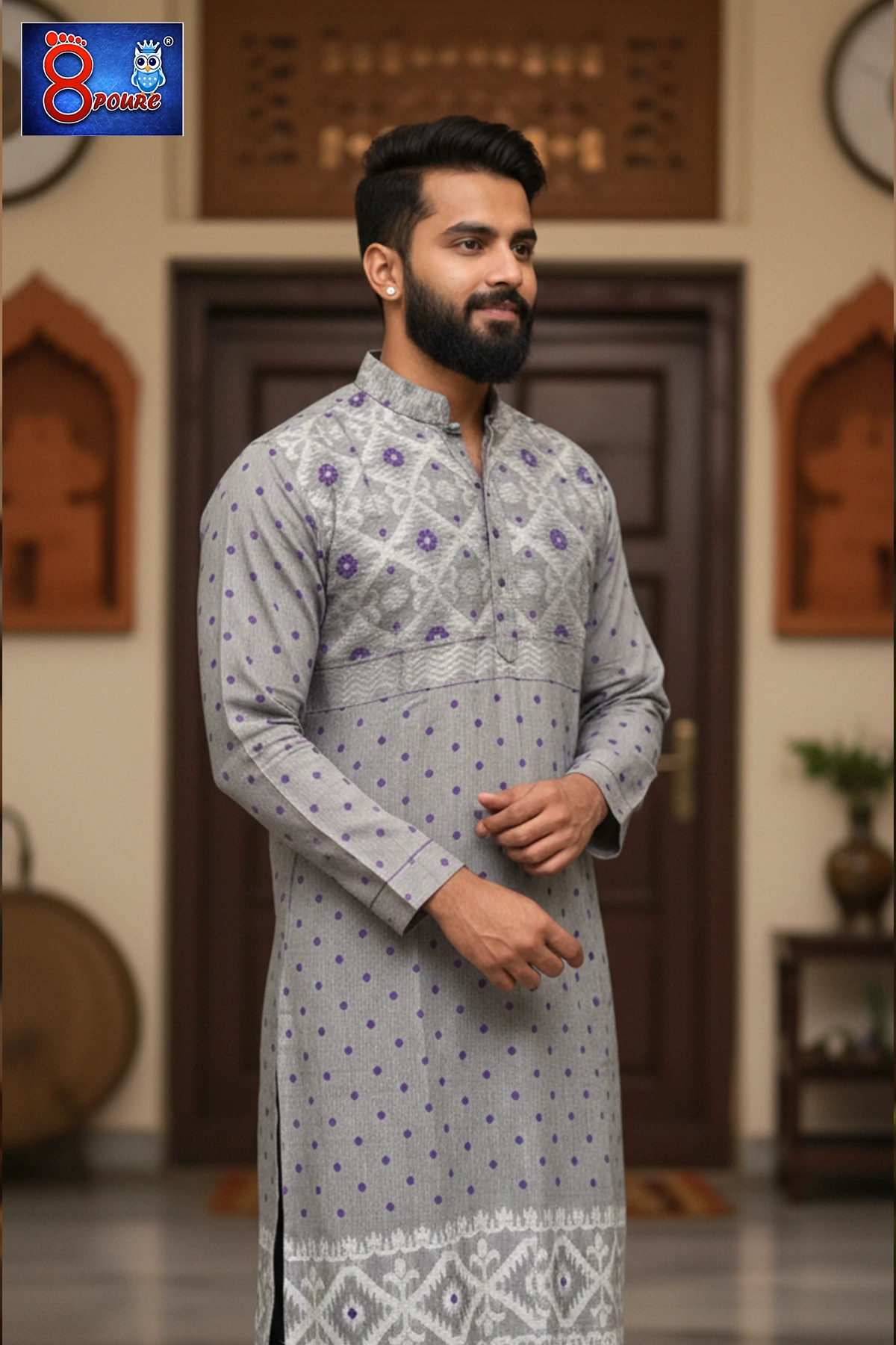 Pure Handloom Jamdani Men Kurta | MKJ 15