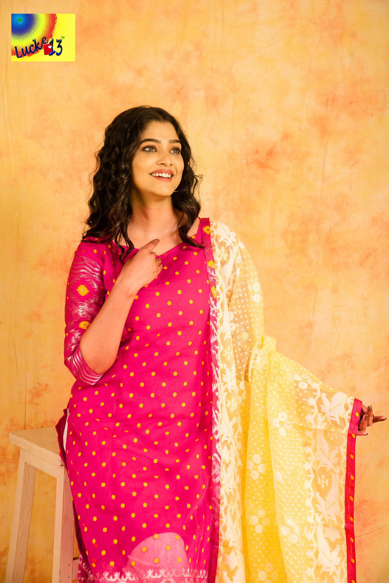 Jamdani Kurti Dupatta | Rani Yellow| JKD 63