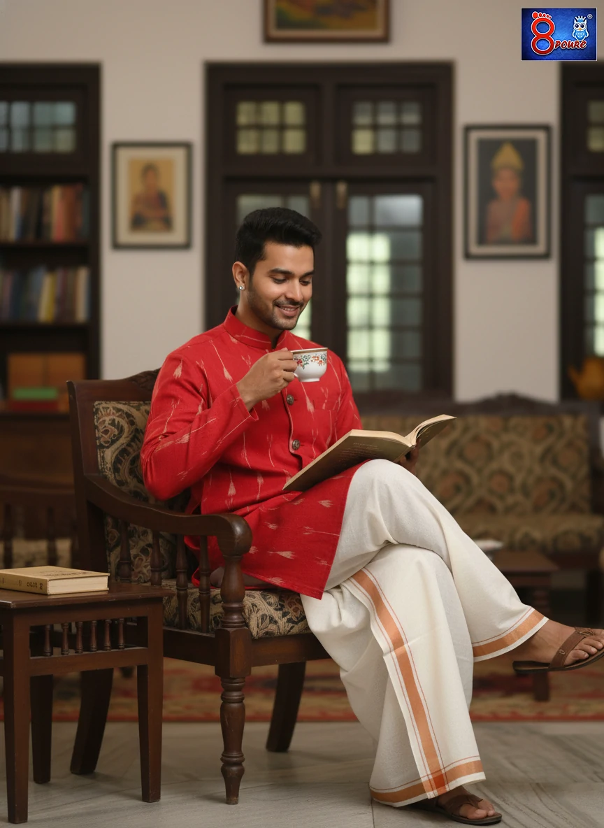 Handwoven Pure Cotton Double Ikkat Kurta | MKJ 22