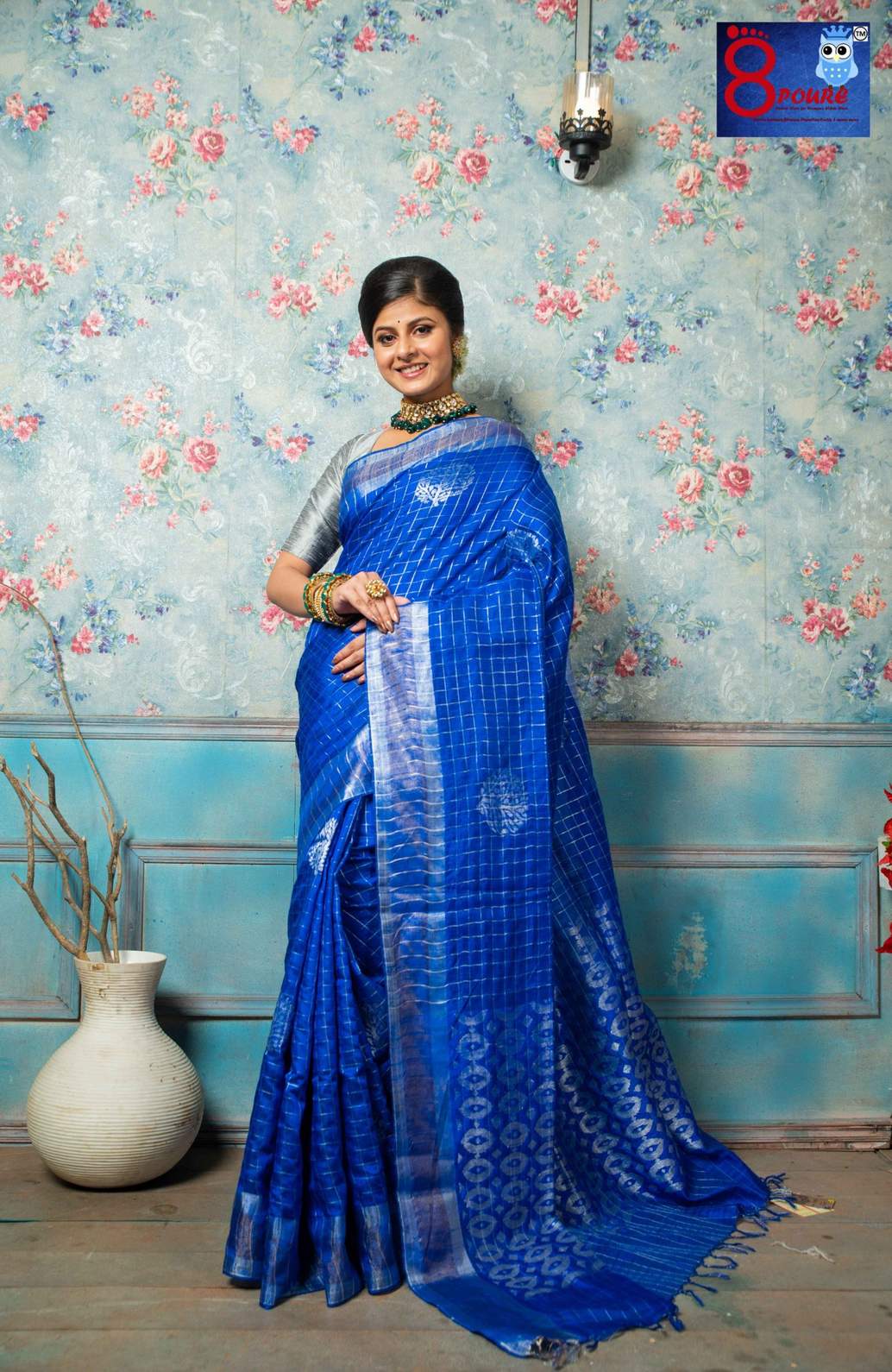 Zari Over Part Wear Raw Silk Saree