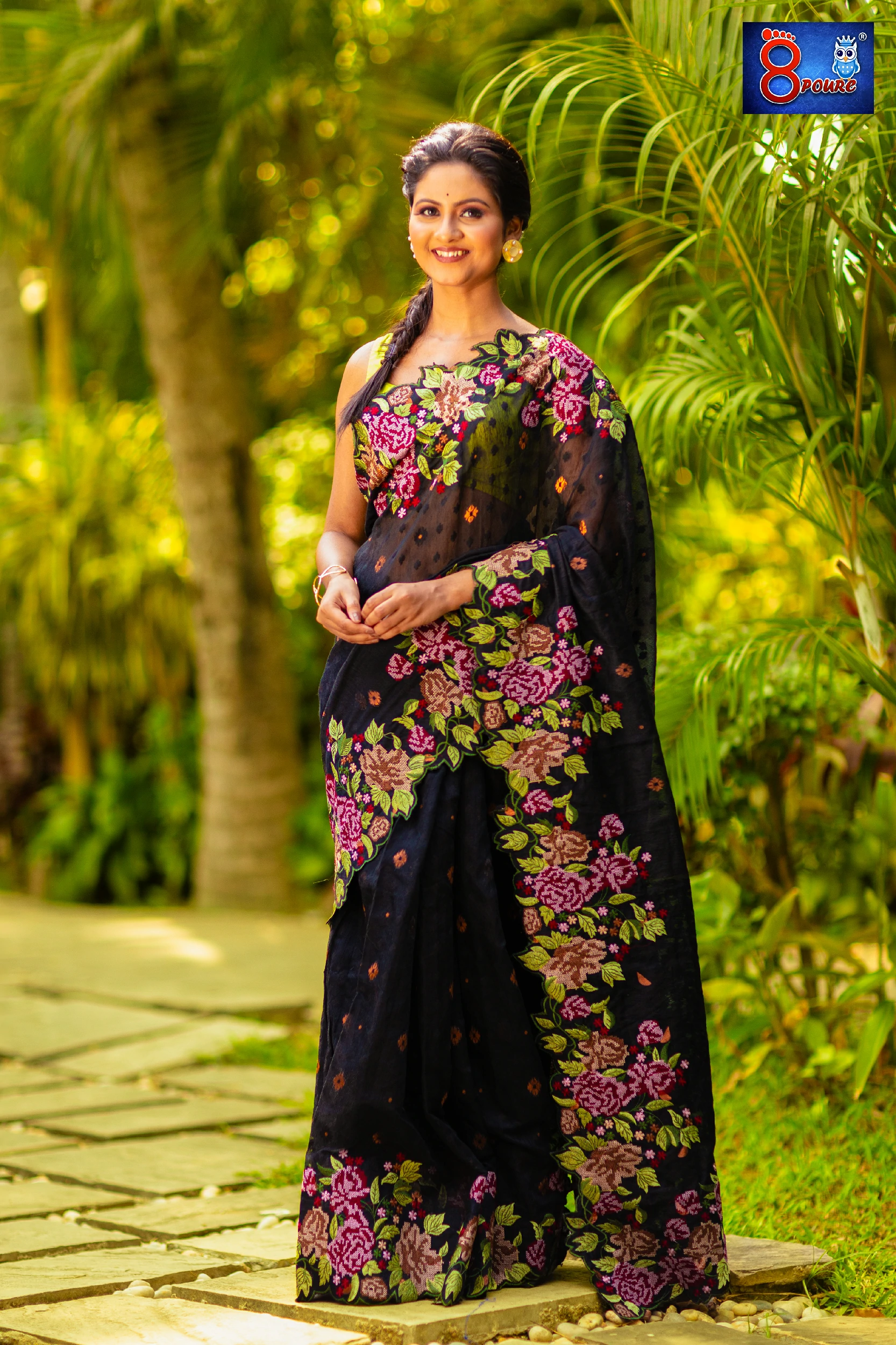 SIGNATURE DESIGNER JAMDANI | BLACK | APV  009