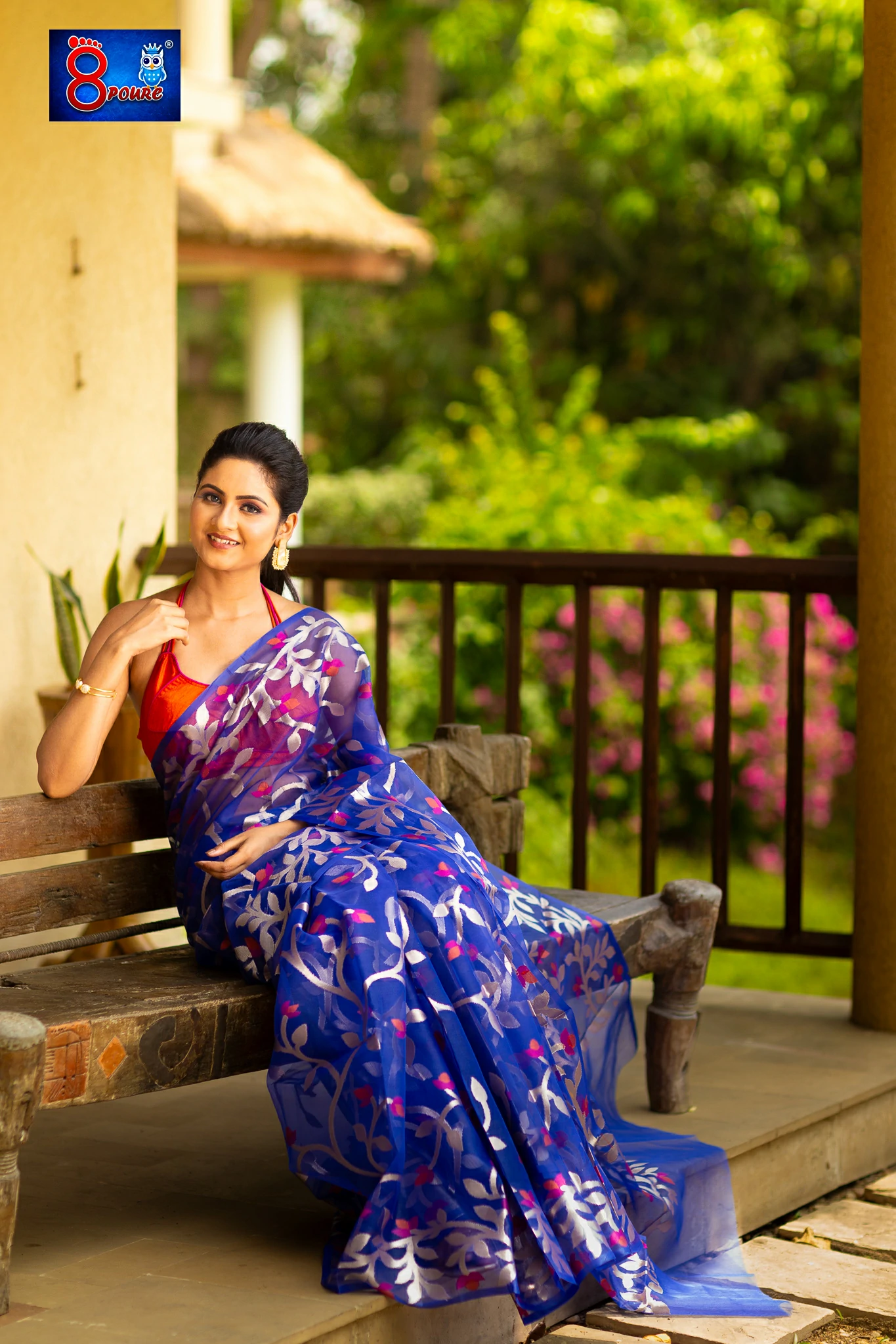 MINEKARI ZARI MUSLINE SAREE | BLUE | TPP 05