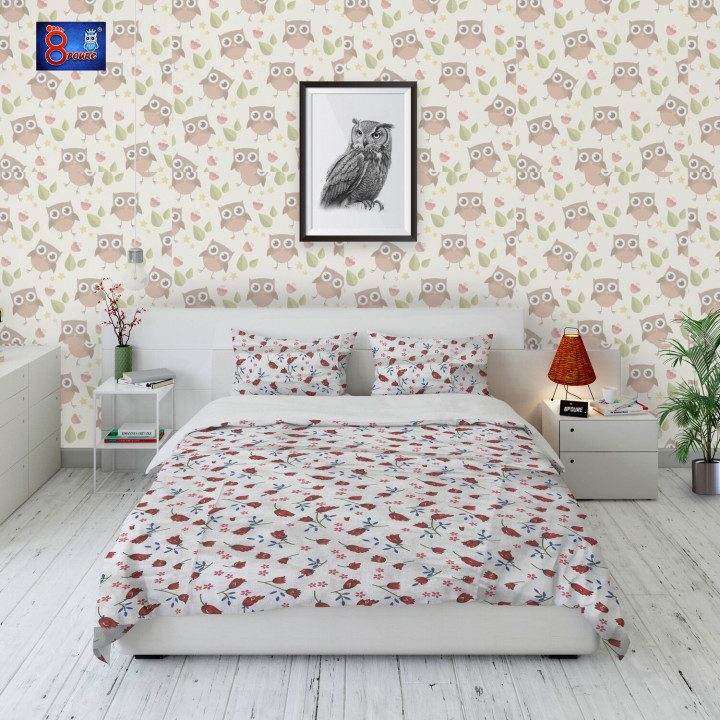 Pure Cotton Printed Bed Sheet wih Pillow cover| King size | 108x108 | BDC 002