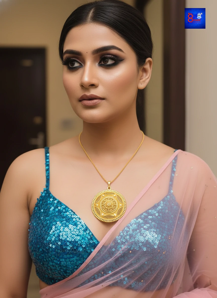 1.5 Gram Gold Polished Traditional Jewellery Set